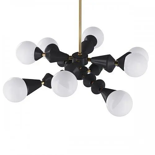 Люстра Dome V8 horizontal PikArt арт. 5990 Золотий/чорний - фото 4