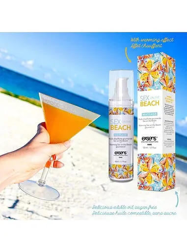 Масажне масло Exsens Sex on the Beach розігріваюче, без цукру, без парабенів, їстівне 50 мл - фото 2