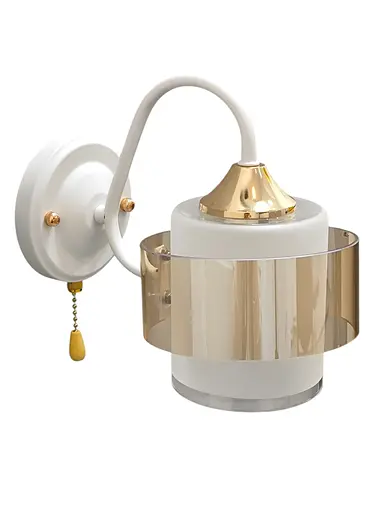 Бра Brille LK-729W/1 E27 WH+FG в спальню