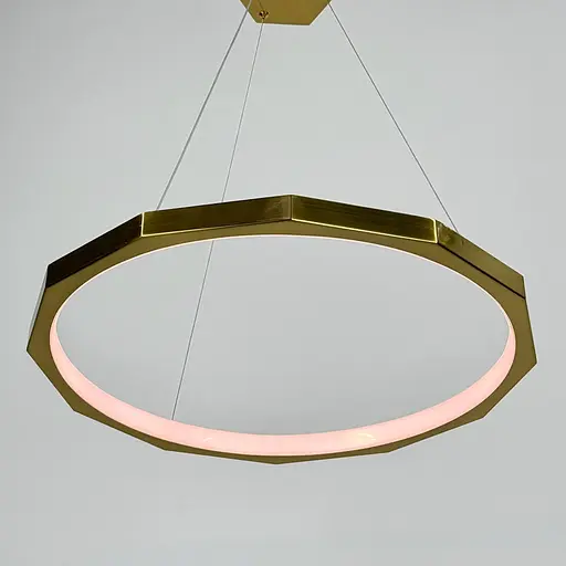Люстра із підвісним латунним кільцем Ø 50 см | Арт. MJ 239-500 AB | Line F - фото 2