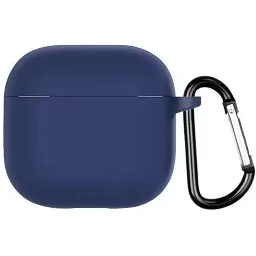 Чехол-накладка DK для Apple AirPods 4 | Silicone Candy Friendly с карабином (dark blue)