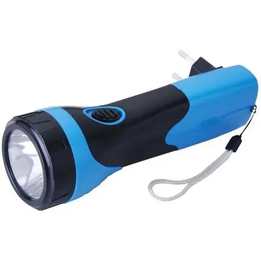 Карманный ручной аккумуляторный фонарь Yajia YJ-209 яркий светодиодный выдвижная вилка 1LED 17 см - фото 1