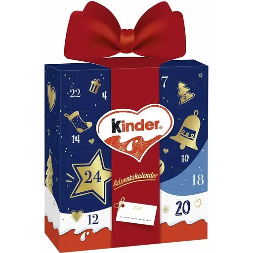 Уцінка. Набір подарунковий Новорічний Адвент календар Kinder Mix Geschenk-Adventskalender 214 г