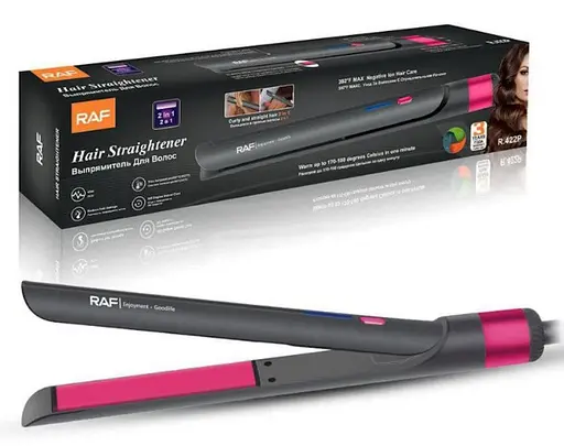 Випрямляч для волосся RAF R.422P з керамічним покриття Рожевий - фото 3