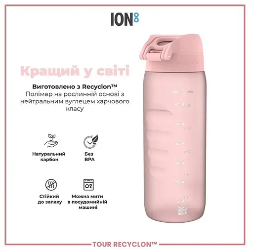 Пляшка для води ION8 750 мл (ЕКО пляшка) BPA Free Rose Quartz (I8RF750ROS) - фото 6