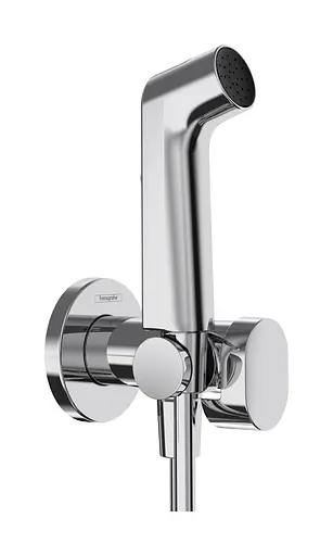 Набор гигиенического душа (запорный вентиль) Hansgrohe S EcoSmart+ на смешанную воду Chrome 29232000, Хром - фото 1