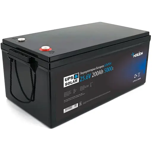Літій-залізо-фосфатний акумулятор Merlion LiFePO4 25.6V 200AH (8S1P/BMS-100A), (522x268x218), до 5000 циклів