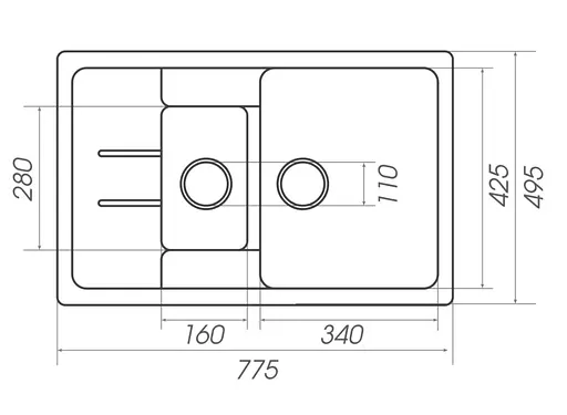 Кухонная мойка Platinum 7850W KESSAN (SP000024992) - фото 2