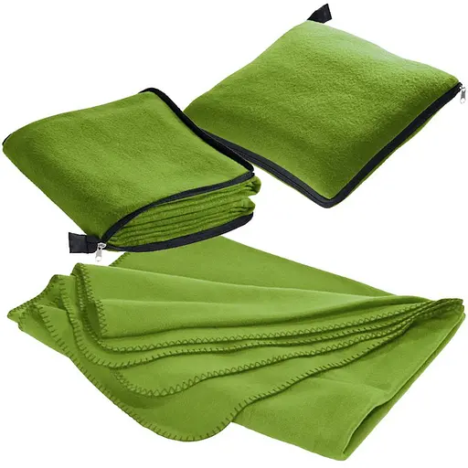 Плед-подушка Easy Gifts Radcliff 2 в 1 флісовий 180х120 см світло-зелений (277529) - фото 4