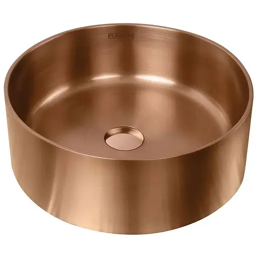 Умивальник Platinum Handmade PVD мідний 380x380 мм з нержавіючої сталі, Теплий захід - фото 1