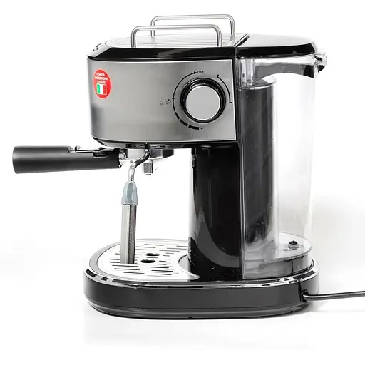 Кофеварка Holmer HCM-105 Silver, 850W, рожковая, эспрессо рожковая, управление механическое, молотый кофе, давление 15 бар, объем 1.2 л - фото 2