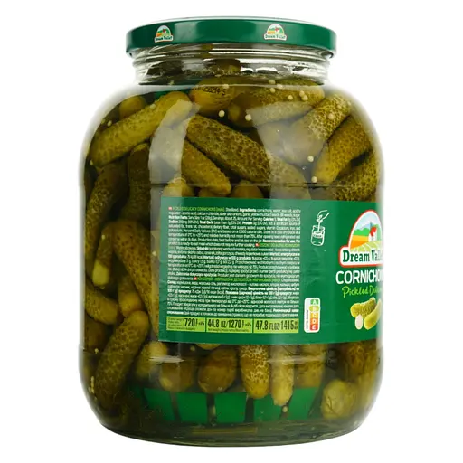 Огурцы маринованные Dream Valley корнишоны деликатесные 1.27 кг - фото 2