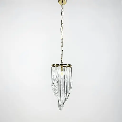 Підвісний світильник Flow Light у золотому каркасі Line.F Діаметр 30см - фото 7