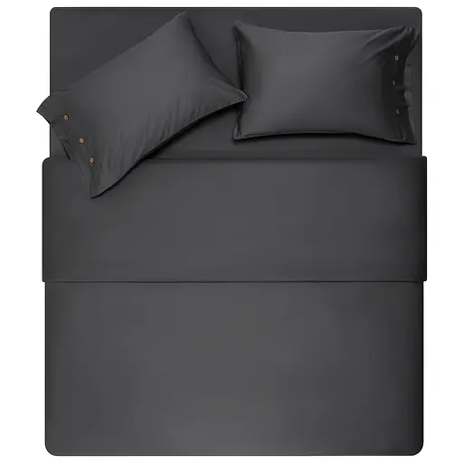 Простирадло на резинці Ardesto Mix & Match Premium сатин 160х200+30 см сіре (ART1620FSY) - фото 1
