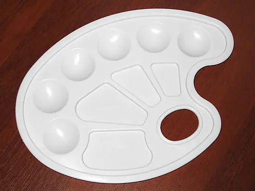 Палитра белая №1 с лунками, 5 шт. в упаковке, 0046 - фото 2