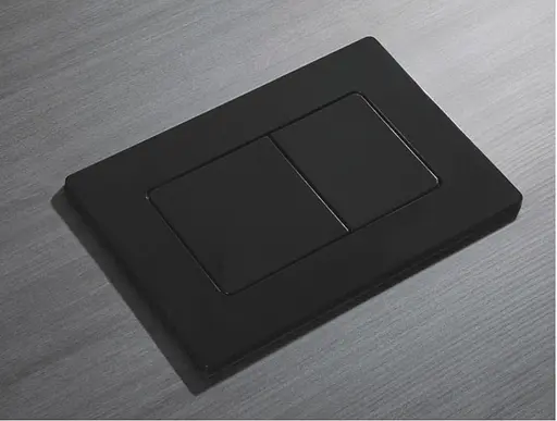 Панель змиву Koer KT-0602-16 пластикова, кнопка квадратна KR5182, Чорний - фото 3