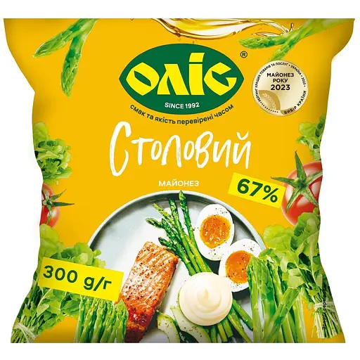 Майонез Оліс Столовий 67% 300 г