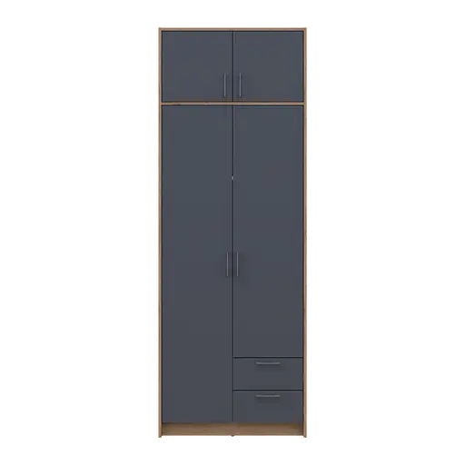 Антресоль Doros Ронді Дуб Артізан/Графіт 2 ДСП 82х52х41 (80737812) - фото 5