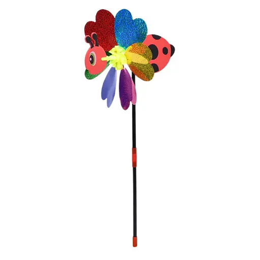 Детский вертушок "Солнышко" MR 1353-5 цветок диаметром 20,5 см, палочка 38 см