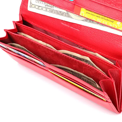 Жіночий гаманець на магнітах із натуральної шкіри ST Leather 19х9.5х3 см acs0029667 - фото 8