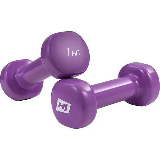 Гантели для фитнеса Hop-Sport виниловые круглые HS-V010DC 2х1кг