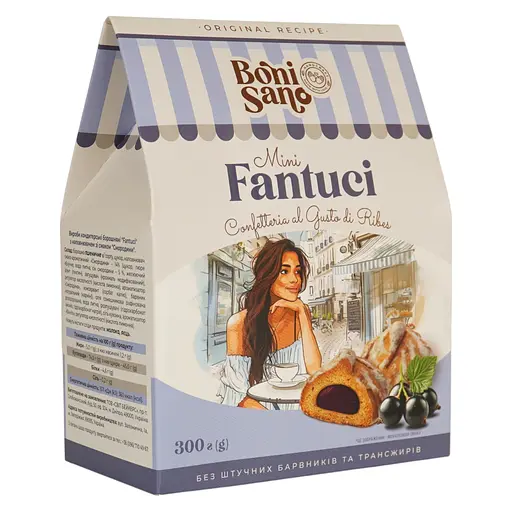 Печиво BonіSano Fantuci зі смаком смородини 300 г - фото 2