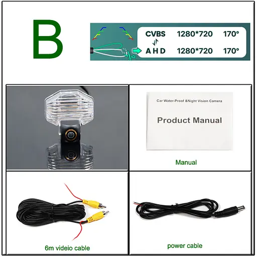 Камера заднего вида в номерной знак Toyota Corolla Sedan E140 E150 (2007-14) AHD 720-1080 HS-8041B - фото 5