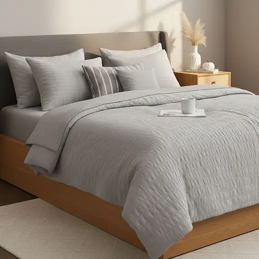 Комплект постільної білизни Ideia Cloud Dream полуторний (8-36028_сірий/беж)