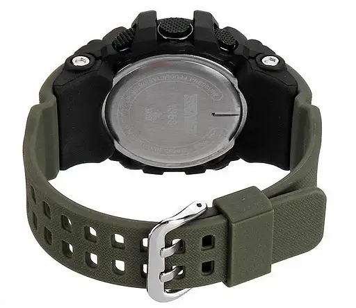 Чоловічий годинник з барометром Skmei 1358 processor (Зелений) - фото 5