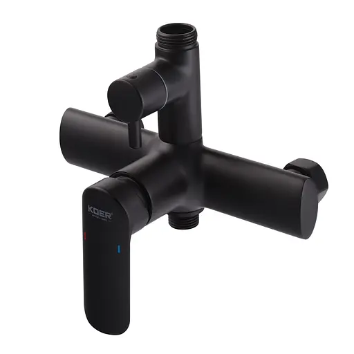 Душова система Koer KB-52028-05, 2 функції KR5310, Чорний матовий - фото 7