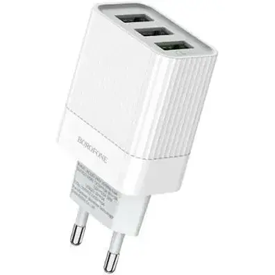 Зарядний блок-пристрій 3 порти Borofone BA40A Speedway - фото 1