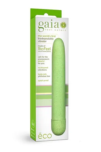 Вібратор Blush Gaia Eco 17.8 см зелений - фото 2