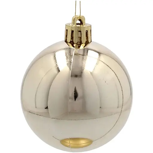 Комплект елочных шариков Chomik пластиковые 6 см микс цветов 24 шт. (GIF9988) - фото 4