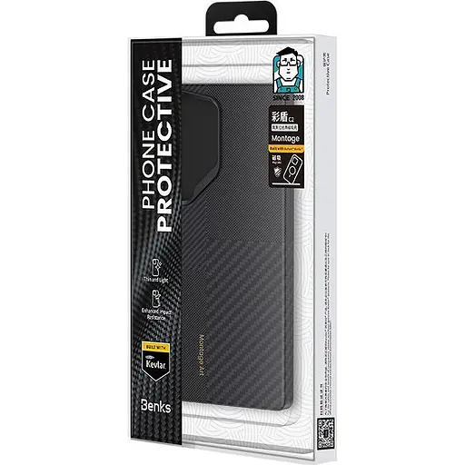 Чехол Benks Montage ArmorAir Kevlar Case 600D/1500D Magnetic для Samsung Galaxy S25 Ultra Black (6948005949235) [141718] - фото 7