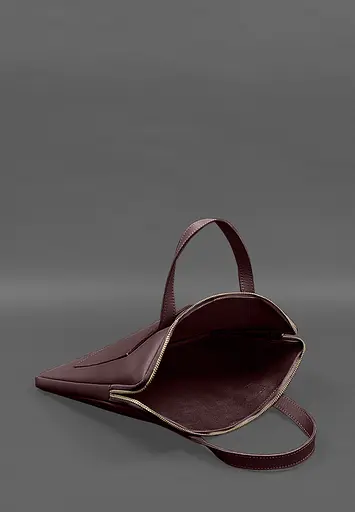 Кожаный чехол BlankNote с ручками для ноутбука 13 дюйм Бордовый - фото 5