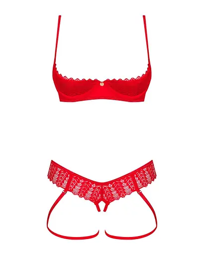 Комплект Obsessive Ingridia 2-pcs crotchless Set XS/S - фото 3