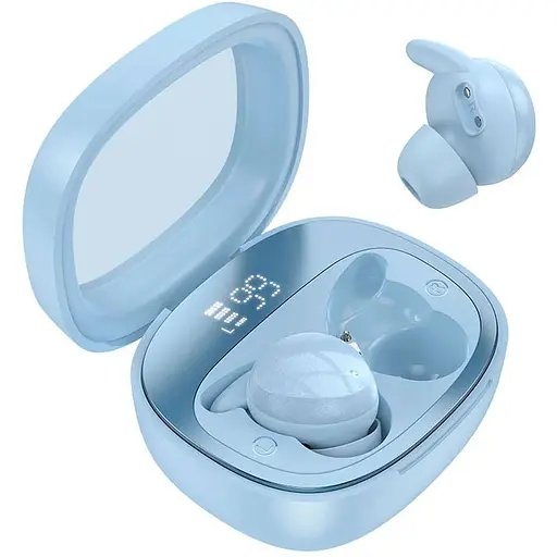 Навушники Hoco EW65 Shadow true wireless sleep BT headset, BT5.3, 30mAh, 500mAh, 4h, blue