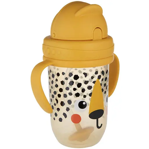 Кружка непроливайка Canpol babies BabiesBoo с трубочкой и утяжелителем 270 мл гепард (56/617_ora) - фото 4