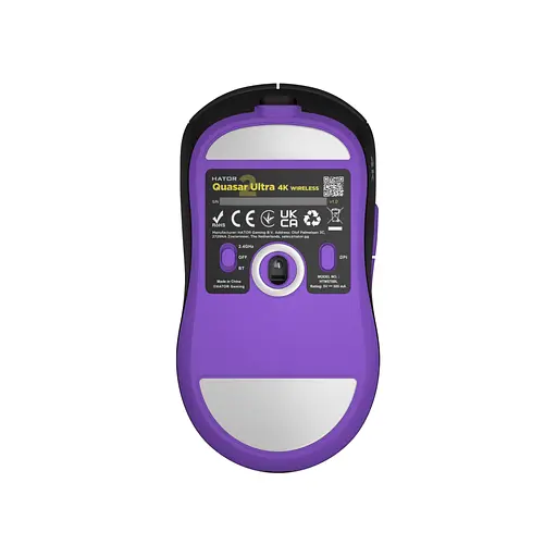 Мышка Hator Quasar 2 Ultra 4K Wireless/Bluetooth/USB Black/Lilac (HTM570BL) - фото 3