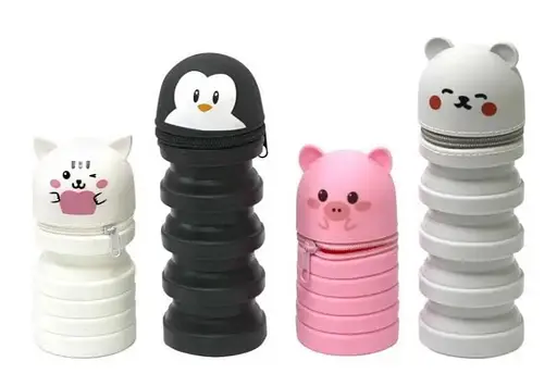 Пенал-подставка для ручек, раскладной силиконовый, Животные, 13192 (в ассортименте) - фото 3