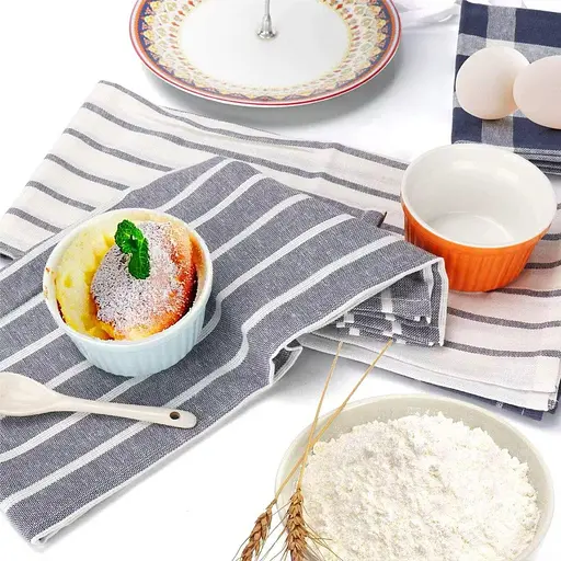 Набір 5 великих кухонних рушників Aquarius 100% бавовна 45 х 70 см Синій/Білий Мультипак - фото 7