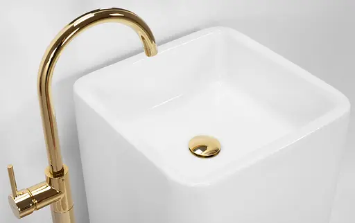 Умивальник Rea Holly білий підлоговий REA-U8005, Білий - фото 3