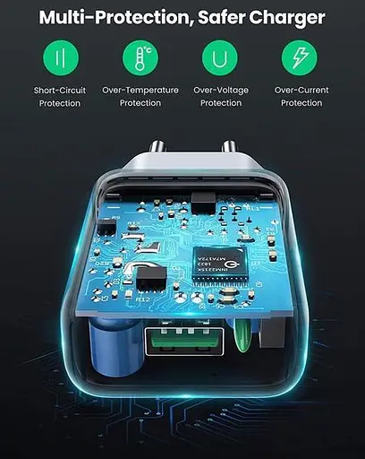 Мережевий зарядний пристрій Ugreen CD122 QC3.0 USB Fast Charger EU 18W білий (10133) - фото 4