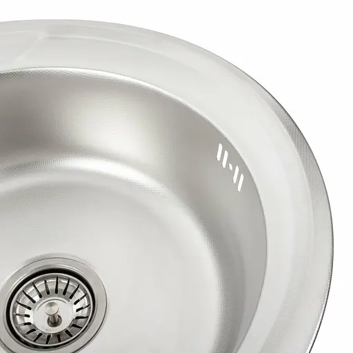 Кухонна мийка з нержавіючої сталі Platinum декор 490 (0,6/170 мм), Decor - фото 4