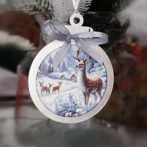 Творческий набор для создания 3-х елочных украшений "Winter Forest" Fabrika Decoru FDCKW-052 - фото 8