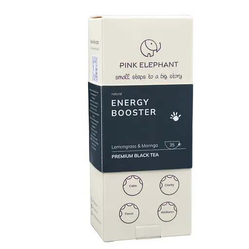Чорний чай-энергетик с лемонграссом и морингой "Energy Booster", 70 г Pink Elephant - фото 2