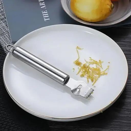 Нож пиллер терка кухонный для сыра шоколада и цедры лимона из нержавеющей стали 16.5 см, Kitchen Master Серебристый 87836 - фото 8