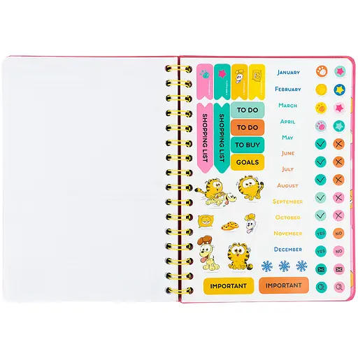 Щоденник на спіралі Kite Garfield тверда обкладинка (GF25-438) - фото 9