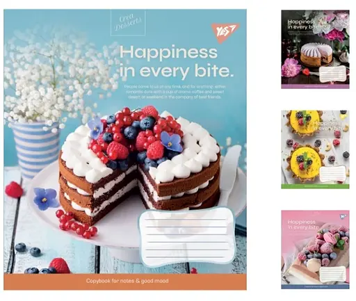 Тетради ученические 60 листов клетка. YES Desserts 10 шт. в упаковке