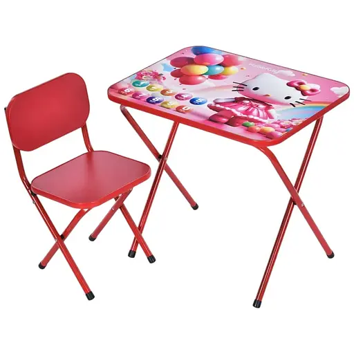 Детский столик Bambi Hello Kitty M 5969-3 складной со стульчиком цифры